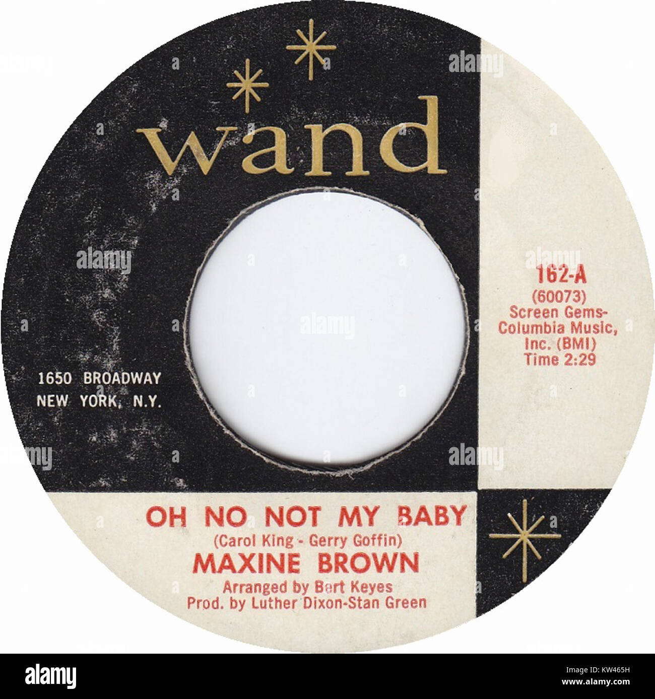 Il singolo di successo di Maxine Brown del 1964 "Oh No Not My Baby" catturò il suo caratteristico stile soul, diventando una traccia notevole nell'era Motown. Foto Stock