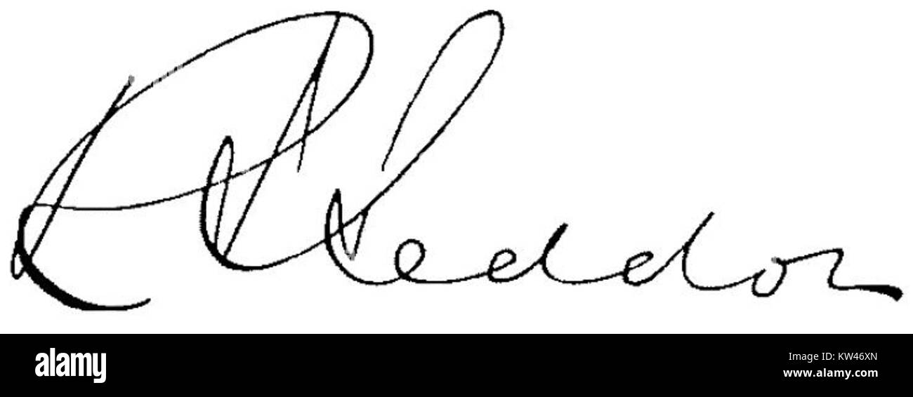 Richard Seddon è stato il primo ministro neozelandese più longevo, noto per la sua leadership tra la fine del XIX e l'inizio del XX secolo. La sua firma è una parte iconica della storia politica della nuova Zelanda. Foto Stock