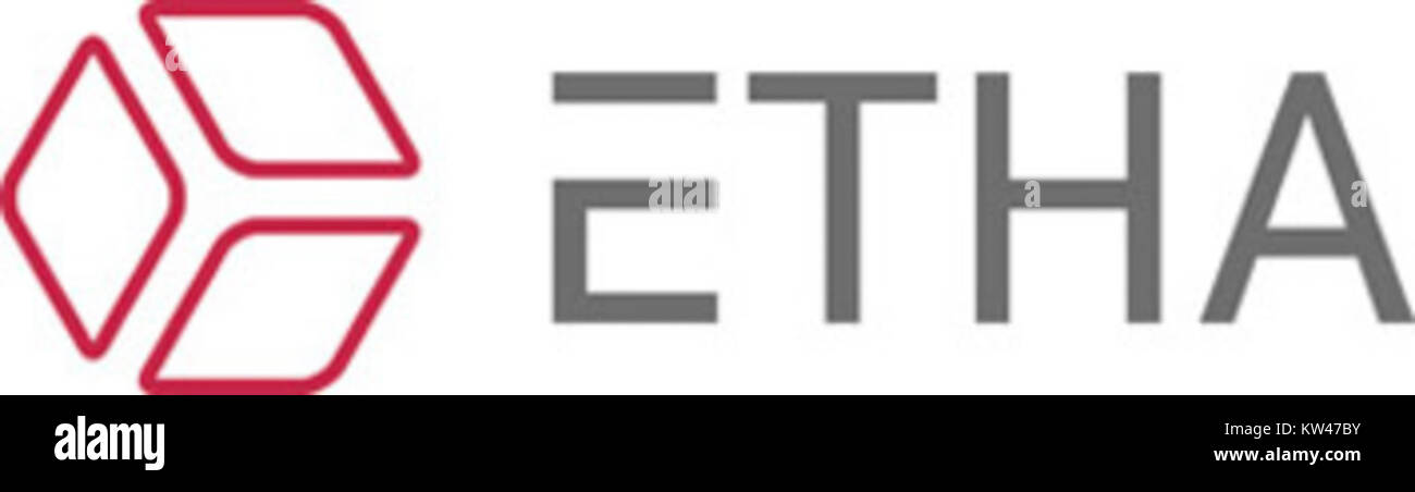 Il logo del GRUPPO ETHA FACEA riflette l'identità visiva dell'azienda, che ne rappresenta il branding e i servizi. ETHA FACEA è probabilmente coinvolta in un settore commerciale o professionale. Foto Stock