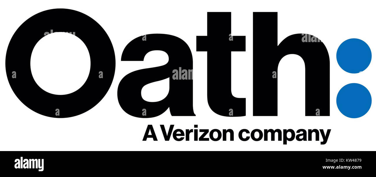 Oath Verizon è una società di media digitali che fornisce una varietà di servizi online, tra cui notizie, intrattenimento e piattaforme di comunicazione, sotto il marchio Verizon, concentrandosi sulla trasformazione digitale e sulle esperienze online. Foto Stock
