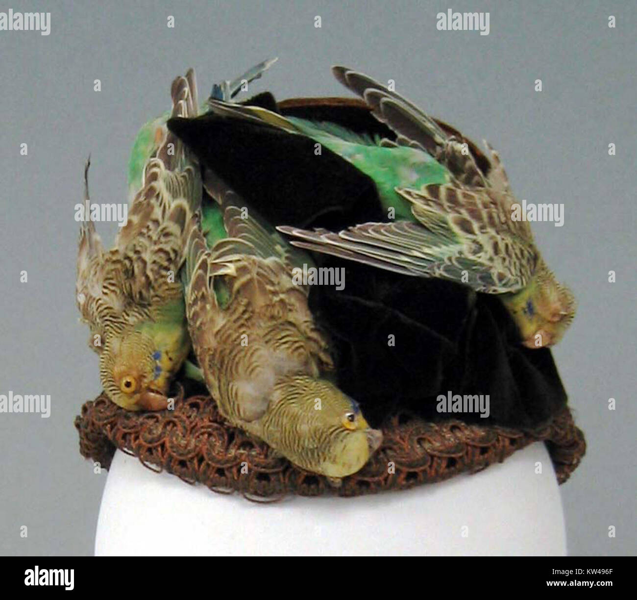 Il Bonnet MET 37.144.2 d è un oggetto di moda storica ospitato nel Metropolitan Museum of Art Rappresenta gli stili europei del XVIII secolo, mostrando un design e una lavorazione artigianale intricati, tipici dell'abbigliamento formale dell'epoca. Foto Stock