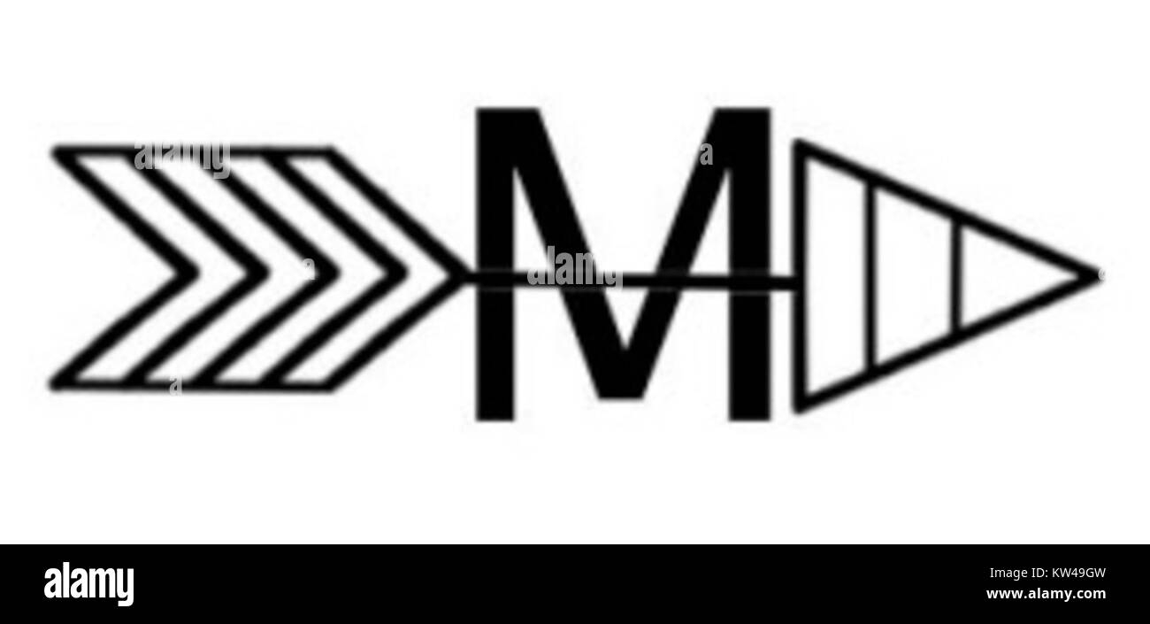 Il simbolo dell'arsenale nazionale Denki è un emblema associato agli sviluppi industriali elettrici e militari del Giappone all'inizio del XX secolo. Riflette i progressi tecnologici e militari del periodo. Foto Stock