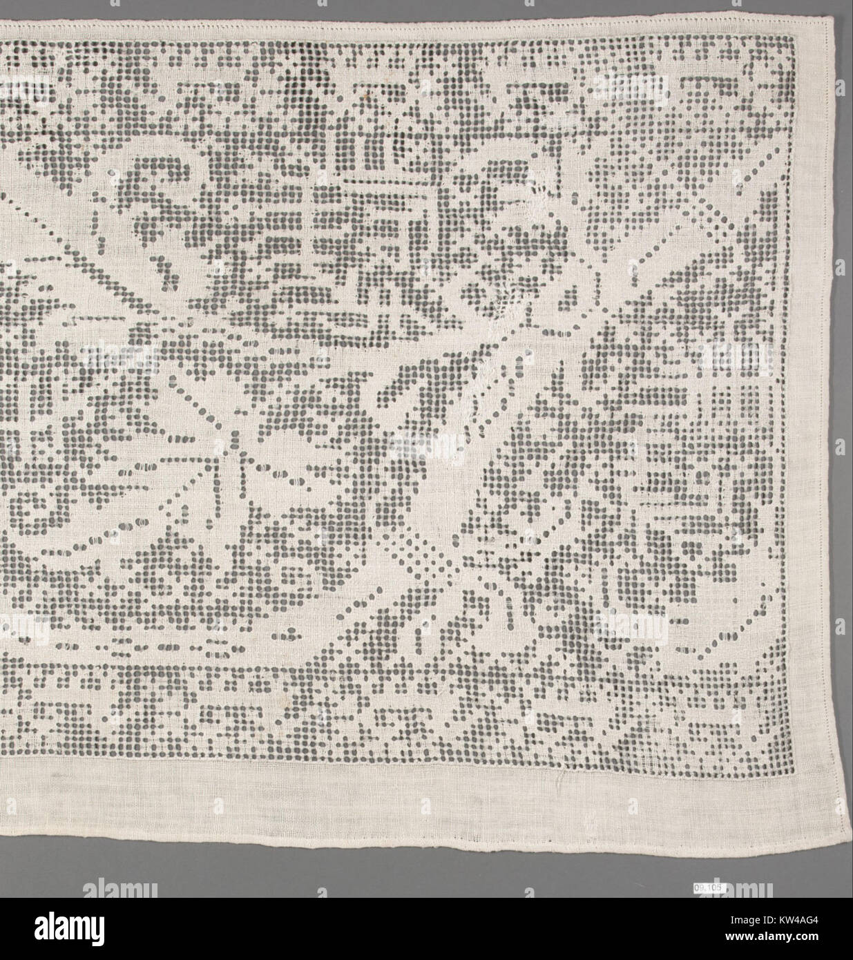 Questa opera d'arte, intitolata "Border" ed esposta in due pezzi, fa parte della collezione del Metropolitan Museum of Art. Il lavoro esplora temi di divisione e separazione, utilizzando elementi visivi che suggeriscono la complessità dei confini, sia fisici che metaforici. Foto Stock