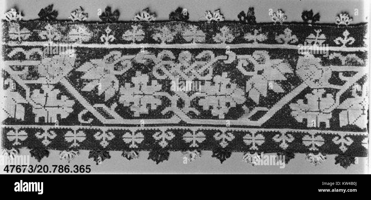 Border MET 47673 si riferisce a un oggetto o un'opera d'arte catalogata nella collezione del Metropolitan Museum of Art con il numero 47673, forse raffigurante un confine storico o geografico. Foto Stock