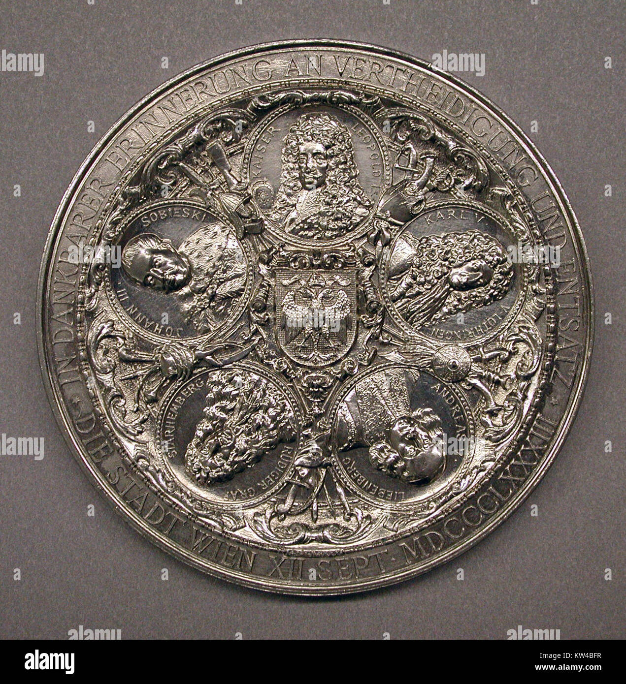 Il bicentenario dell'assedio di Vienna (1683) commemora la battaglia fondamentale nella storia europea, quando le forze dell'Impero ottomano furono respinte dalla città. L'evento ha segnato una svolta nella dinamica di potenza europea. Foto Stock