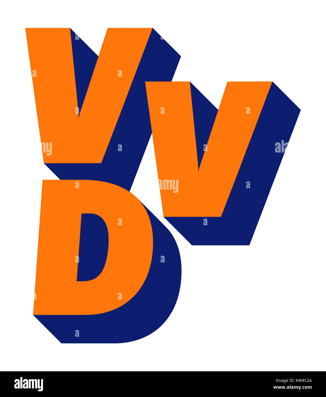Il logo VVD è una rappresentazione visiva del partito politico, con un design moderno e riconoscibile in formato JPG. Foto Stock