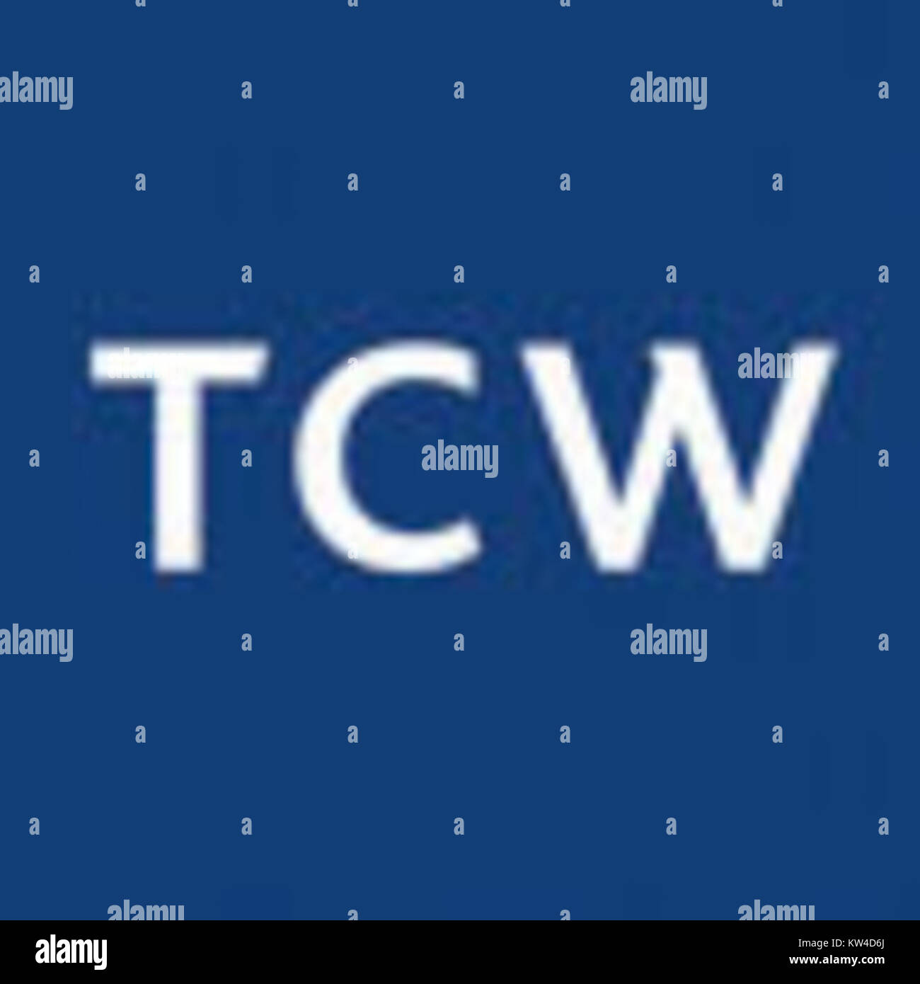 Il logo del gruppo TCW rappresenta un'importante società di gestione patrimoniale nota per le sue strategie di investimento. Il logo incarna l'identità del marchio dell'azienda, riflettendo la sua attenzione ai servizi finanziari e alla gestione degli investimenti. Foto Stock