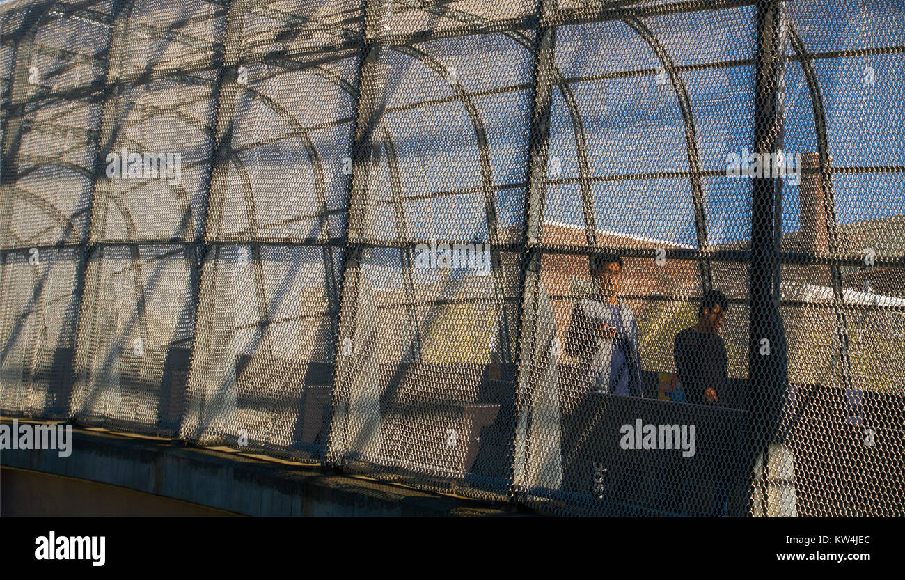 Rensselaer Polytechnic Institute bridge al campus Troy NY Foto Stock