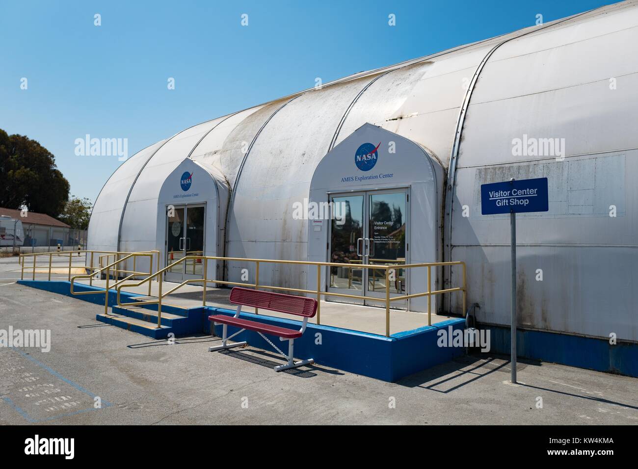 Ingresso alla NASA Ames esplorazione Center, un centro visitatori nella Silicon Valley Town di Palo Alto, California, 25 agosto 2016. Foto Stock