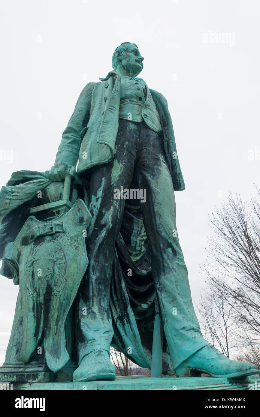 Robert Ross statua Troy NY Foto Stock