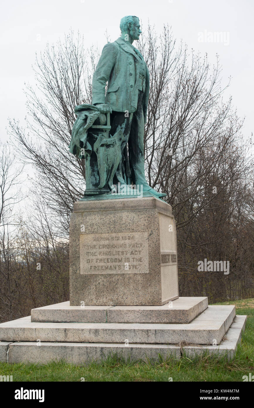 Robert Ross statua Troy NY Foto Stock