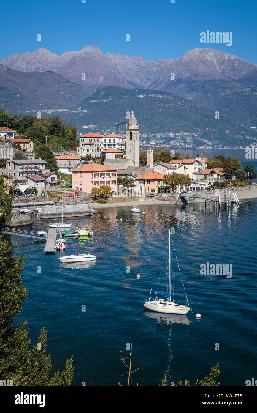 Il lago di Como il borgo di Lenno, Lombardia, Italia, Europa. Foto Stock