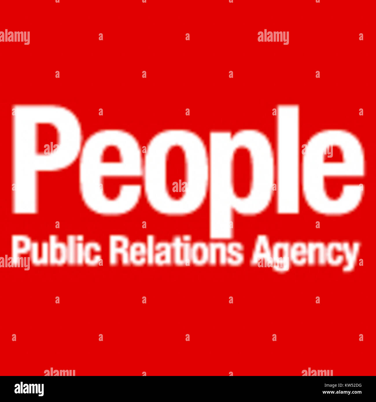 Il logo "People PR" è un disegno grafico che rappresenta una società o un servizio di pubbliche relazioni. In genere incarna l'essenza delle strategie di comunicazione, media e branding. Il formato quadrato spesso significa stabilità e professionalità, elementi chiave nel settore delle pubbliche relazioni. Foto Stock