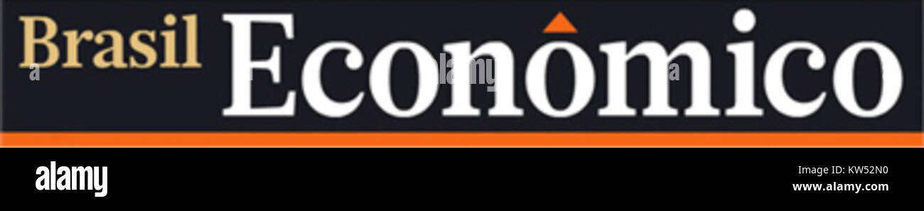 Il logo di Brasil Econômico, un'importante istituzione finanziaria brasiliana, simboleggia la crescita economica e il panorama finanziario del Brasile. Esso rispecchia l’impegno dell’istituzione a promuovere lo sviluppo economico e la stabilità finanziaria nella regione. Foto Stock