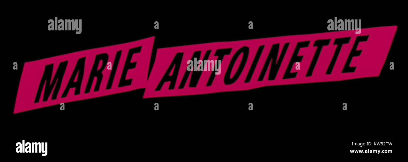 Il film del 2006 Maria Antonietta, diretto da Sofia Coppola, ritrae la vita della regina di Francia, concentrandosi sulla sua ascesa al trono, sulla sua vita personale e sulla sua eventuale caduta. Il film fonde eventi storici con la musica e l'estetica moderne. Foto Stock