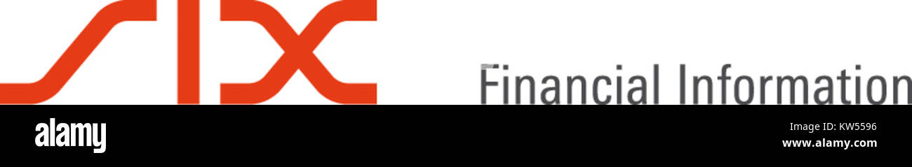 Il logo SIX Financial Information rappresenta il fornitore globale di dati finanziari, analisi e servizi, noto per il suo ruolo nel settore dell'informazione finanziaria. Foto Stock