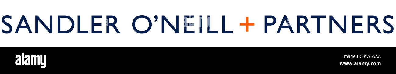 Il logo Sandler o'Neill rappresenta la società di servizi finanziari specializzata in investment banking, titoli e gestione patrimoniale. Foto Stock