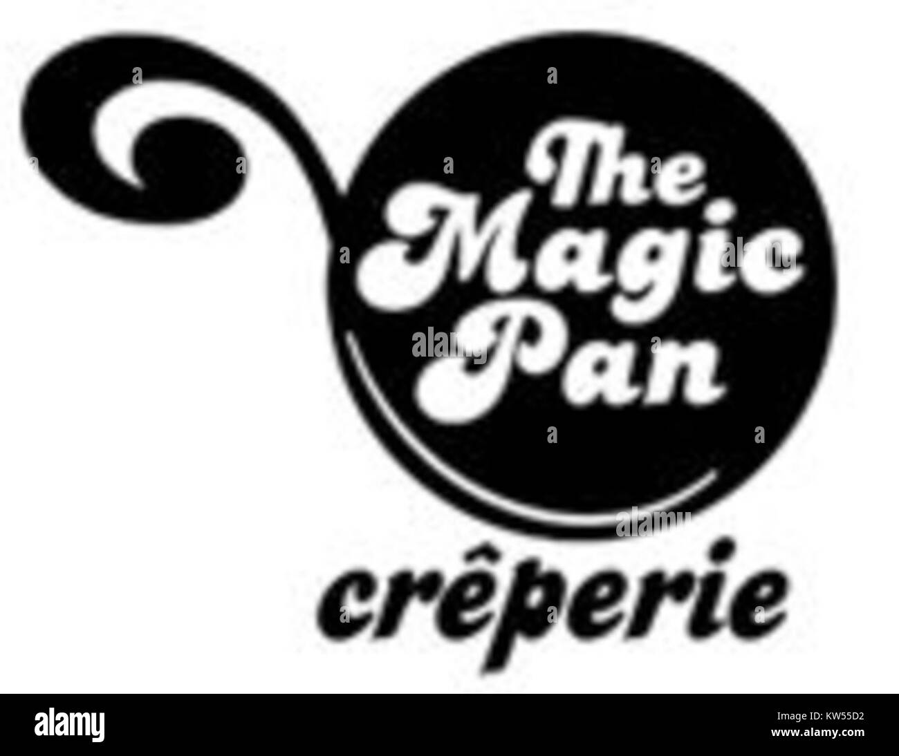 MagicPan è un marchio specializzato in elettrodomestici da cucina di alta qualità progettati per rendere la cottura più semplice ed efficiente. Il loro logo rappresenta innovazione e tecnologia intuitiva per gli chef domestici. Foto Stock