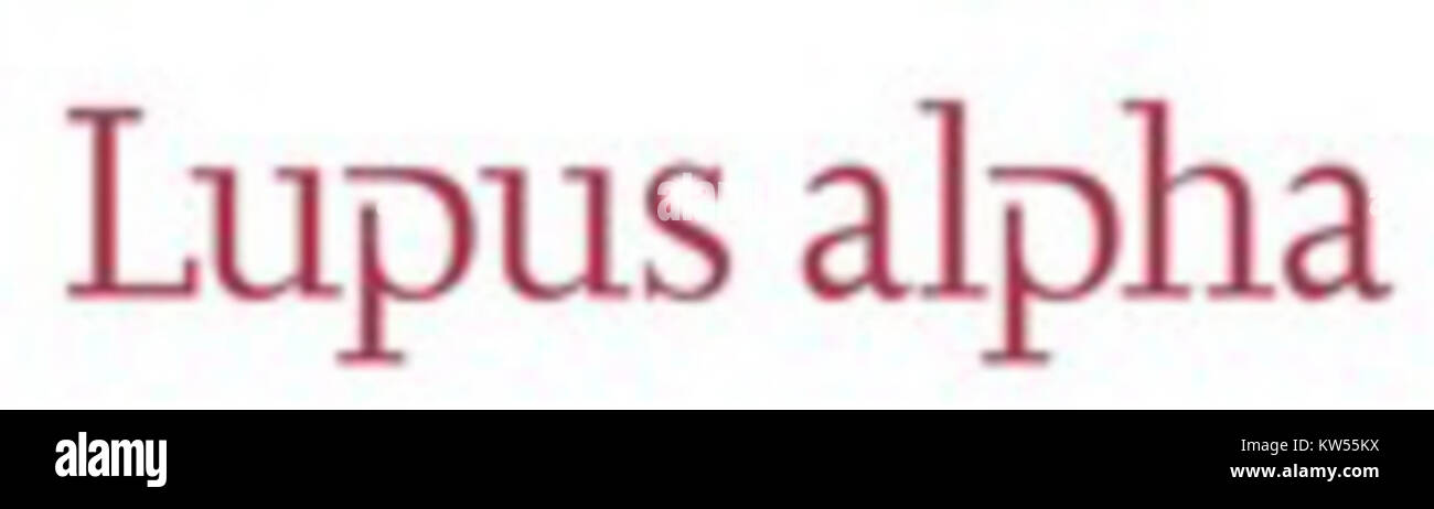 Lupus Alpha Schriftzug si riferisce a un logo stilizzato o a uno script relativo al marchio Lupus Alpha, una società ben nota nel settore finanziario o degli investimenti. Il logo è progettato per rappresentare l'identità e i valori del marchio in modo professionale. Foto Stock