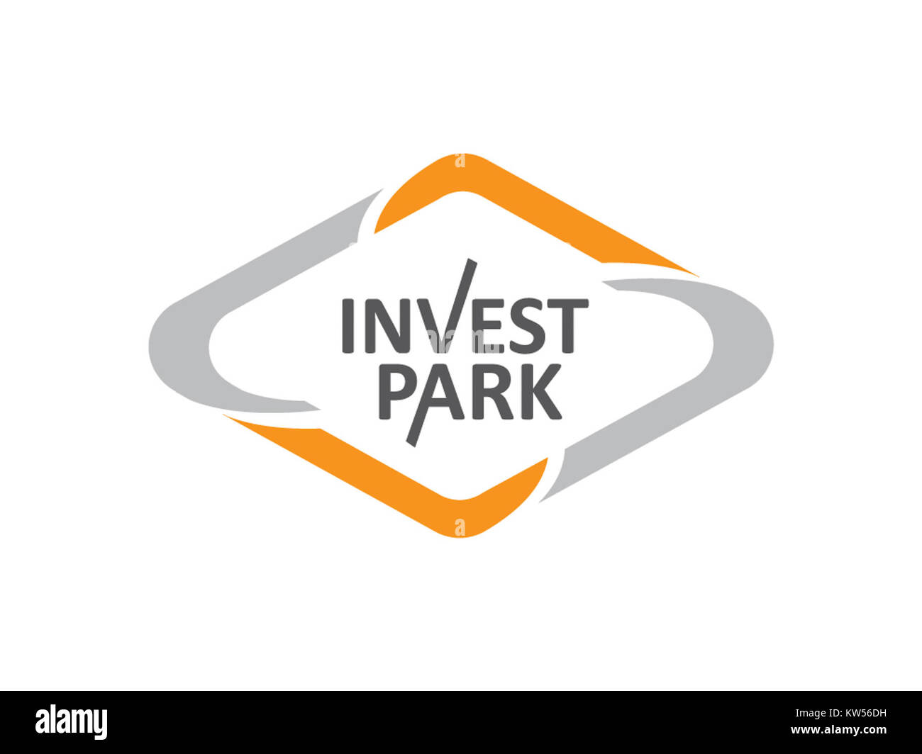 Logo per Invest Park SMALL HI, un progetto di sviluppo aziendale. Il design del logo presenta una tipografia moderna e audace. La semplicità del logoâ riflette la natura professionale e innovativa dello sviluppo. L'uso di colori ed elementi di design suggerisce un ambiente aziendale lungimirante, incentrato sulla crescita e l'espansione. Foto Stock