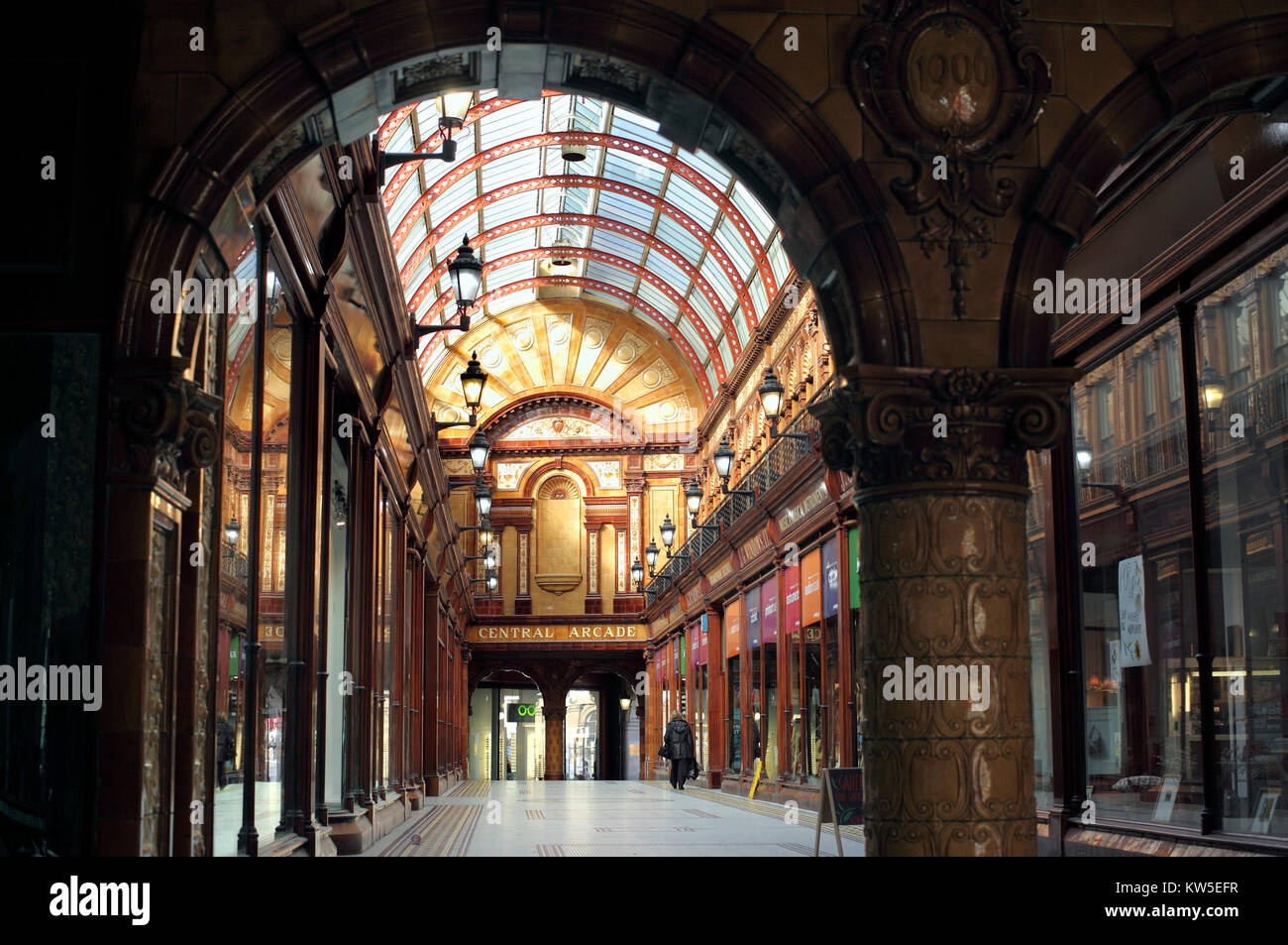 Central Arcade, Newcastle upon Tyne. Come si vede dal mercato ingresso st. Foto Stock