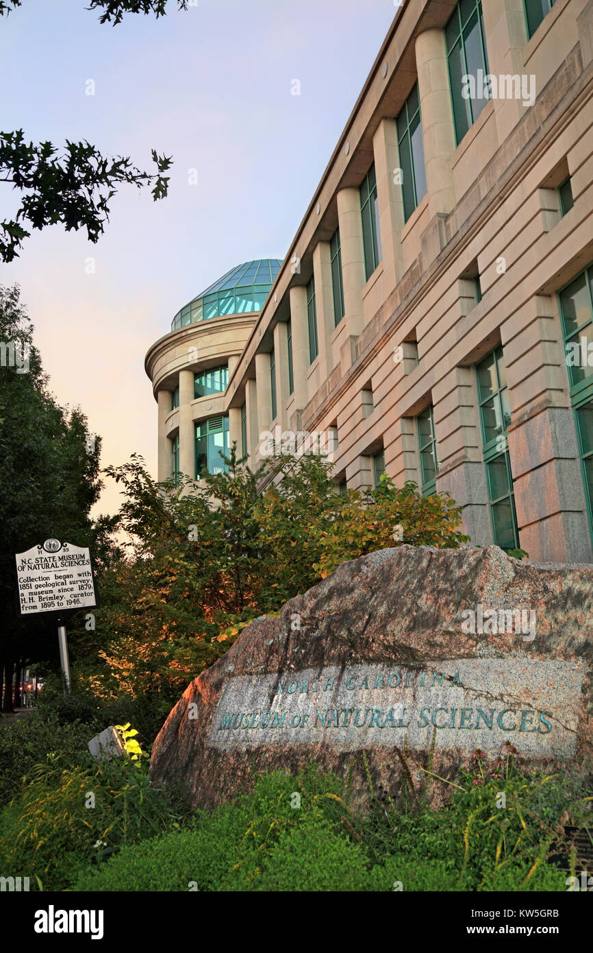 Carolina del nord e il Museo di Scienze Naturali, Raleigh, Carolina del Nord Foto Stock