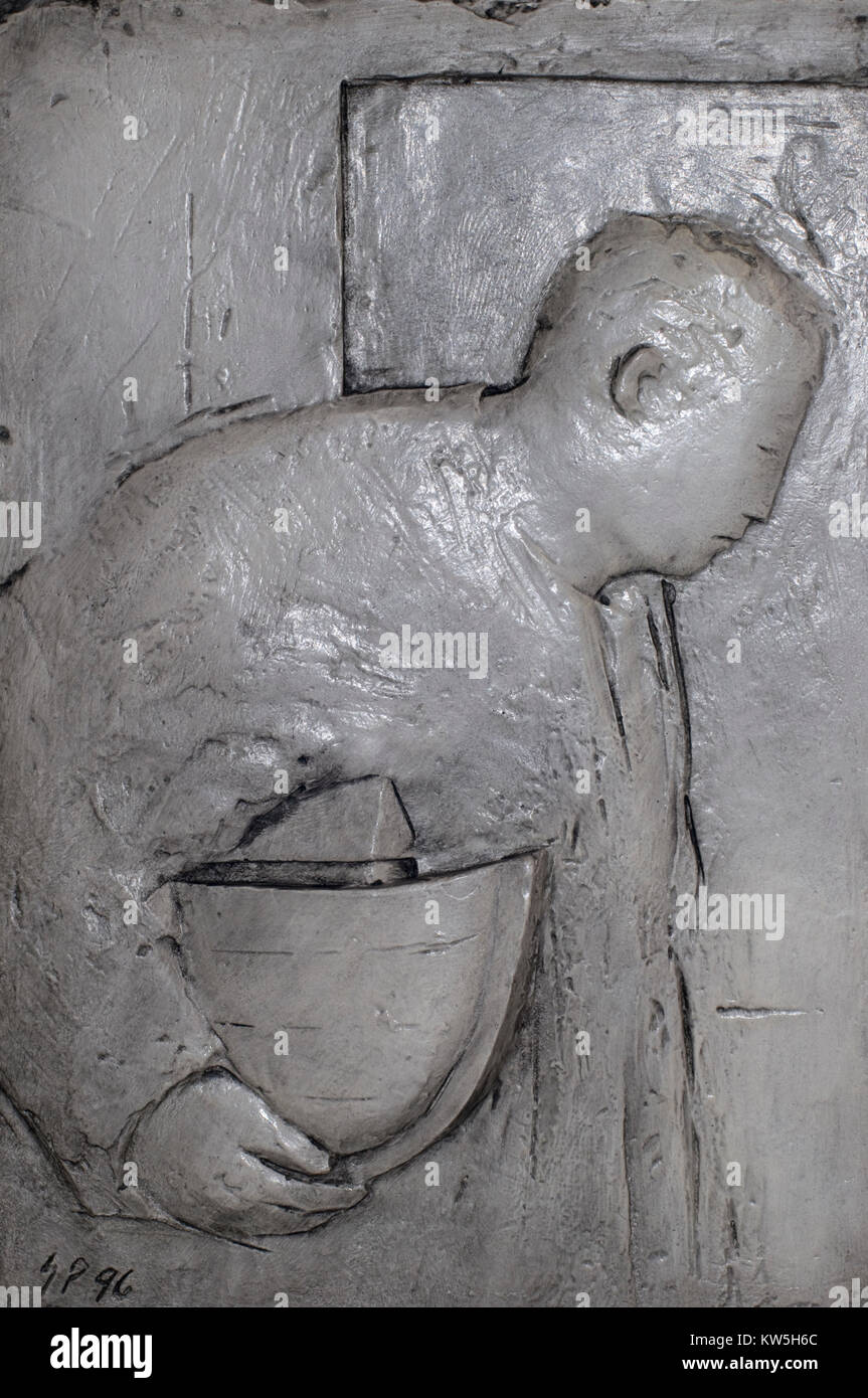 In marmo dipinto scultoreo della forma umana Foto Stock