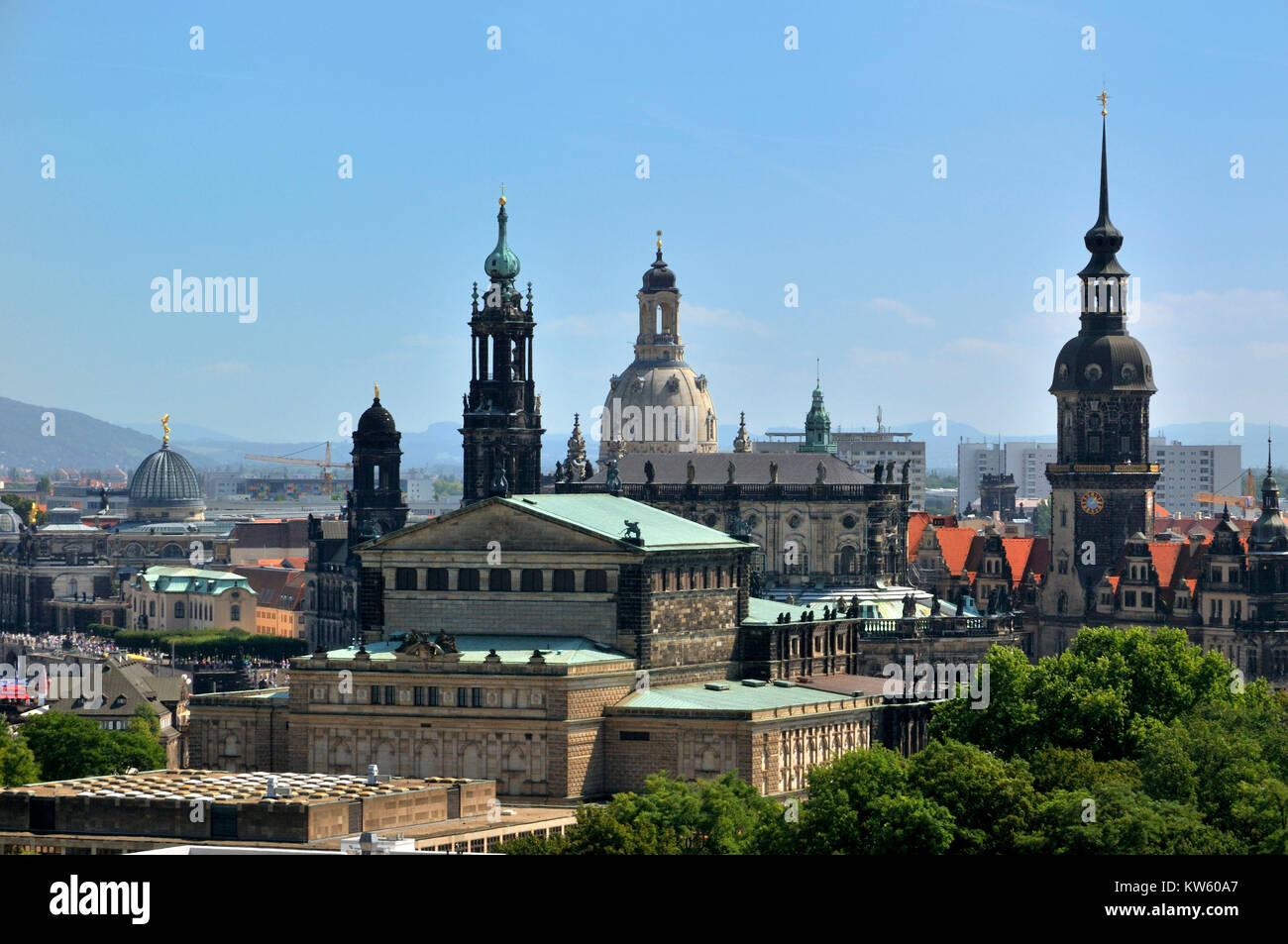 Dresda Città Vecchia di Dresda città vecchia, Dresdner Altstadt, Dresden Altstadt Foto Stock