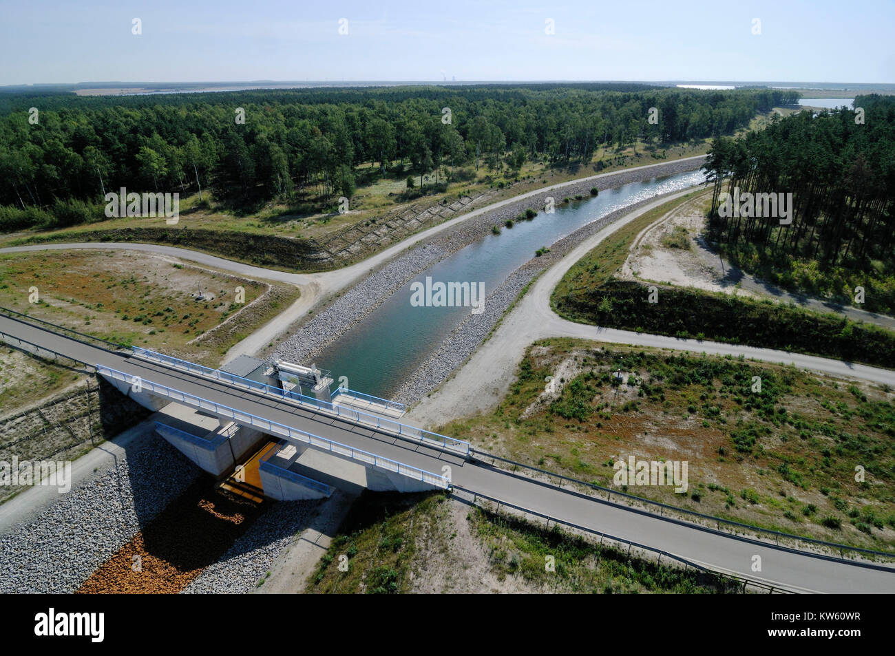 Mare Lusatian paese, Lausitzer Seenland Foto Stock