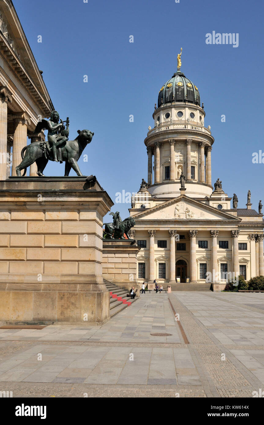 Cattedrale Francese in Berlino gendarme il mercato, , Franzoesischer Dom Berliner am Gendarmenmarkt Foto Stock