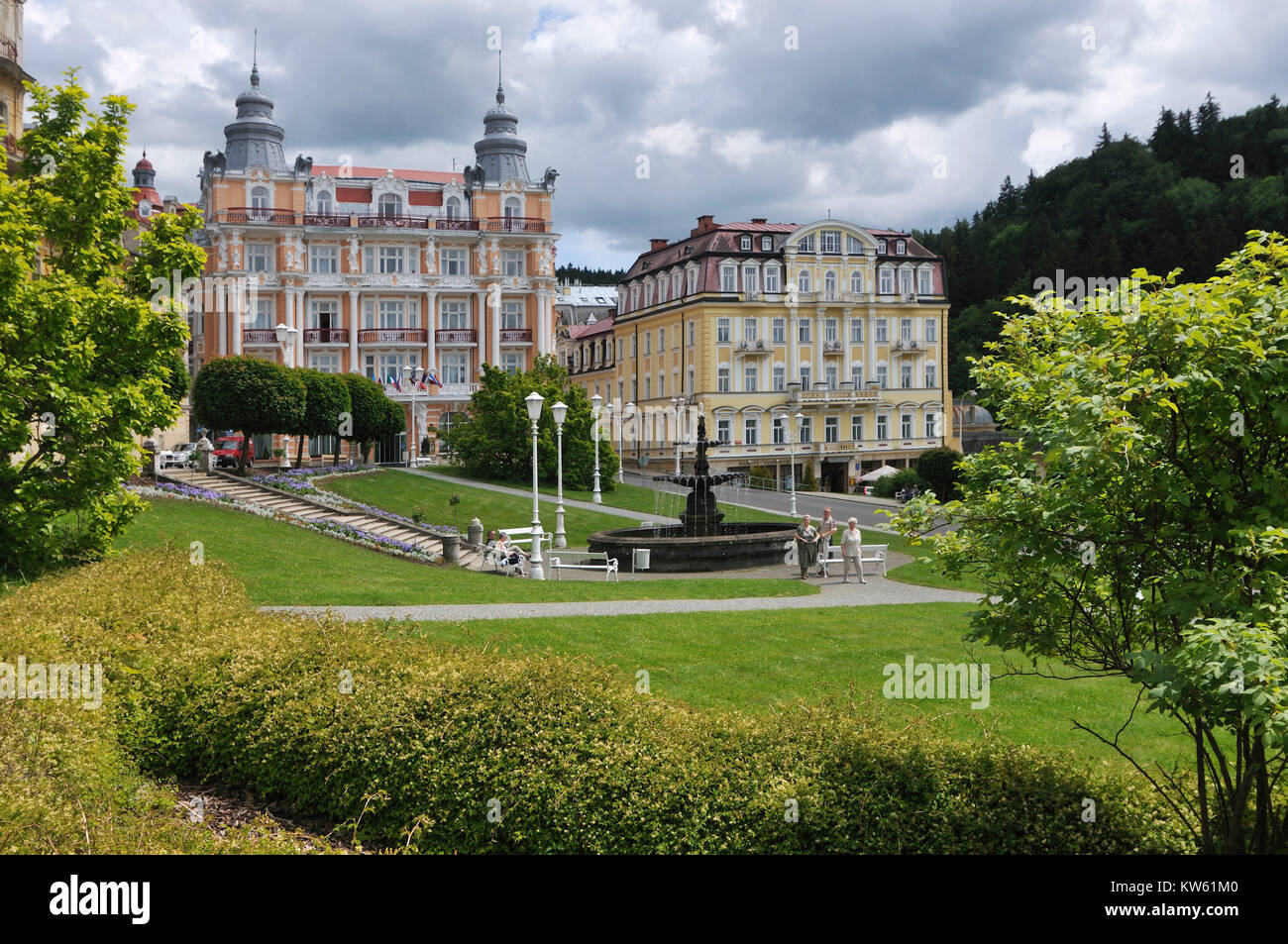 Mari? La nsk? L? Zn?, Marianske Lazne, o Marien il bagno, Repubblica Ceca, Mari?nsk? L?zn?, o Marienbad, Repubblica Ceca Foto Stock