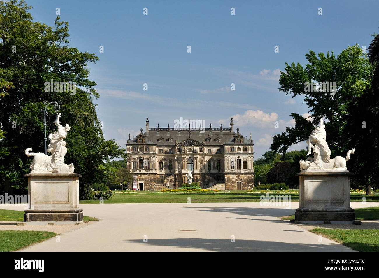 Il grande parco di Dresda Dresda Grosser Garten Foto Stock