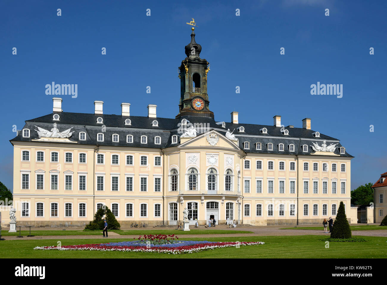 La Sassonia, barocco sede di caccia Hubertus il castello, Sachsen, barockes Jagdschloss Hubertusburg Foto Stock