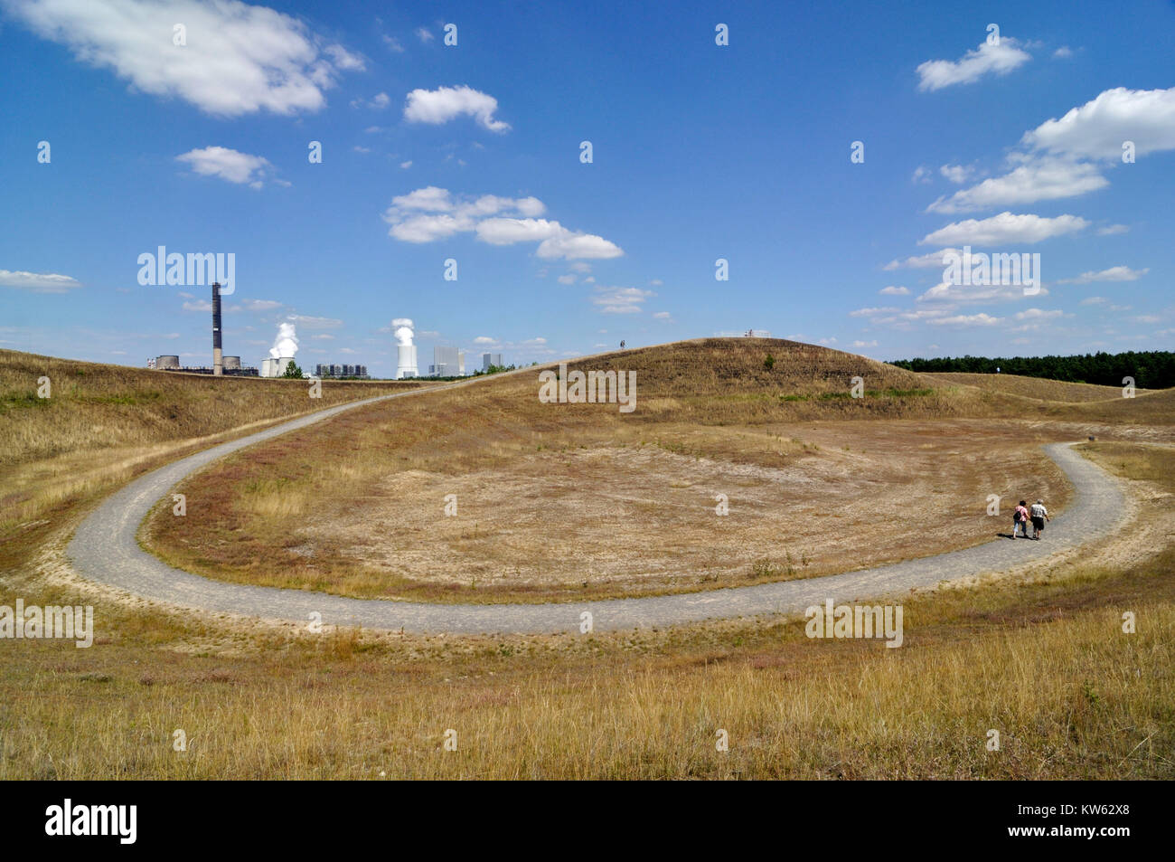 Renaturierung miniere a cielo aperto, Renaturierung Tagebau Foto Stock