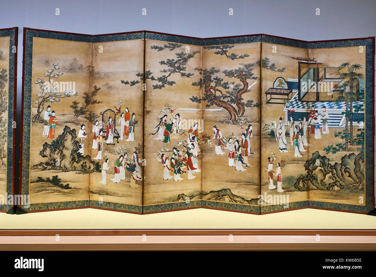 Giappone, Honshu, Shizuoka, Atami, MOA, il Museo di Arte, imperatore Xuanzong e la sua corte ladies, periodo Edo, xvii secolo Foto Stock