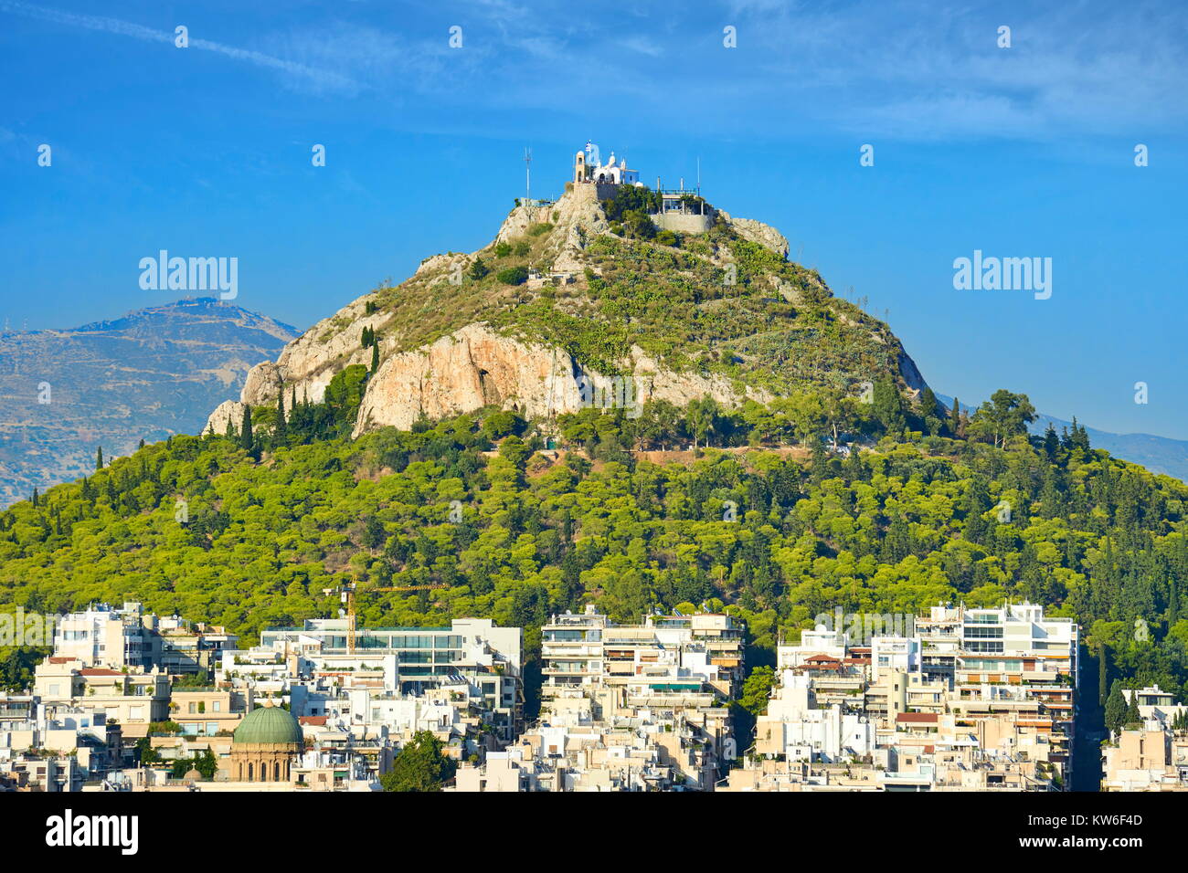 Il Colle Lycabettus, Atene, Grecia Foto Stock