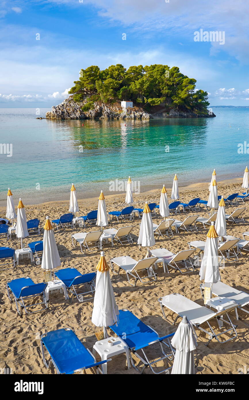 Spiaggia Krioneri, Parga, sulla costa ionica, Grecia Foto Stock