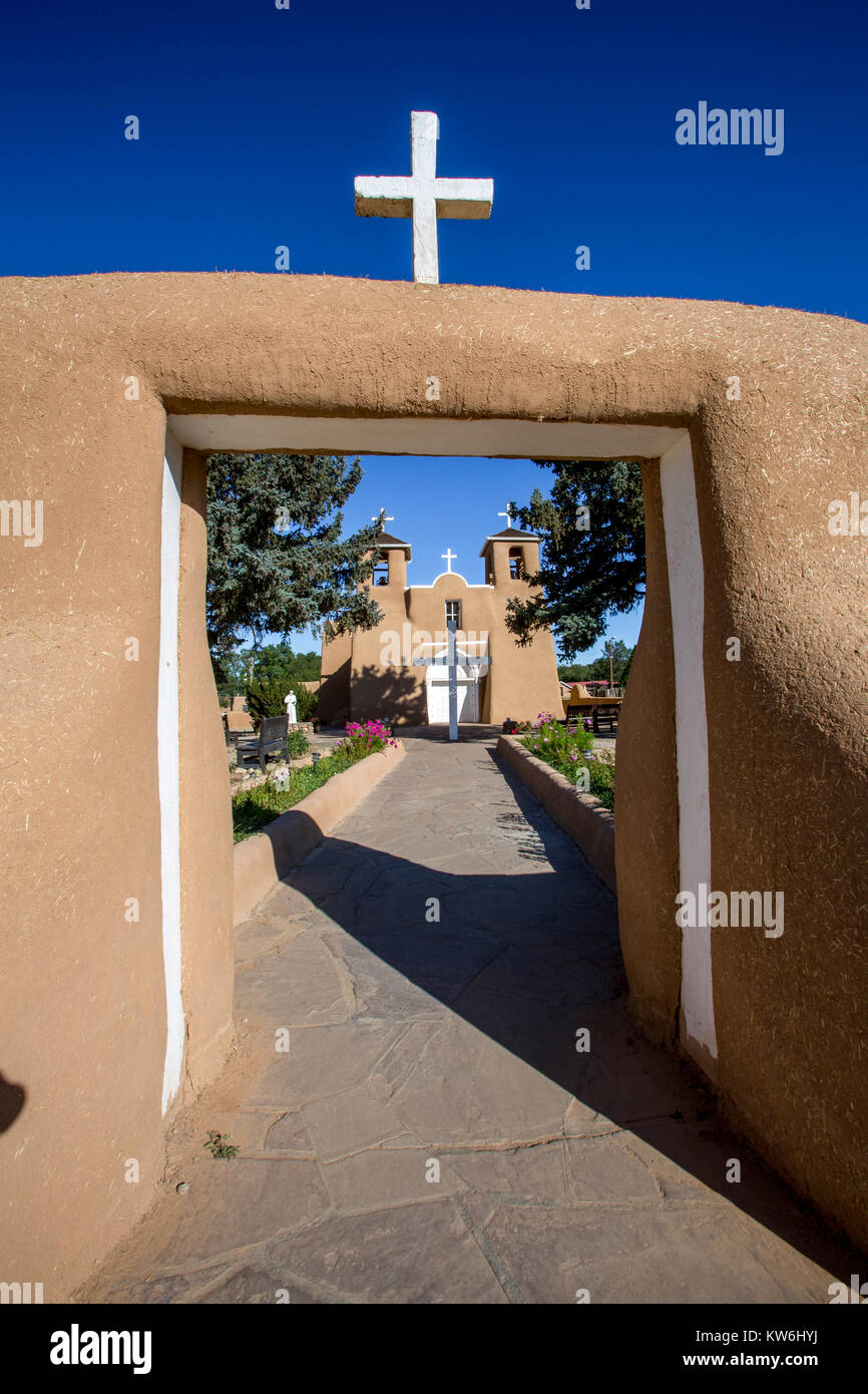 San Francisco de Assisi chiesa della Missione, UAT New Mexico Foto Stock