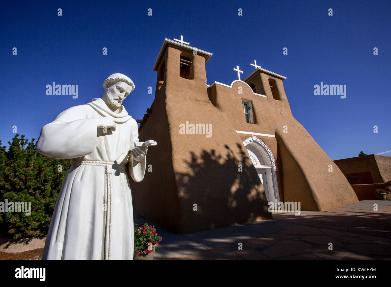 San Francisco de Assisi chiesa della Missione, UAT New Mexico Foto Stock