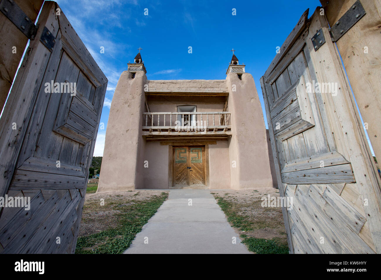 Chiesa di Santo Tomas Del Rio de Las Trampas, Las Trampas, Nuovo Messico Foto Stock