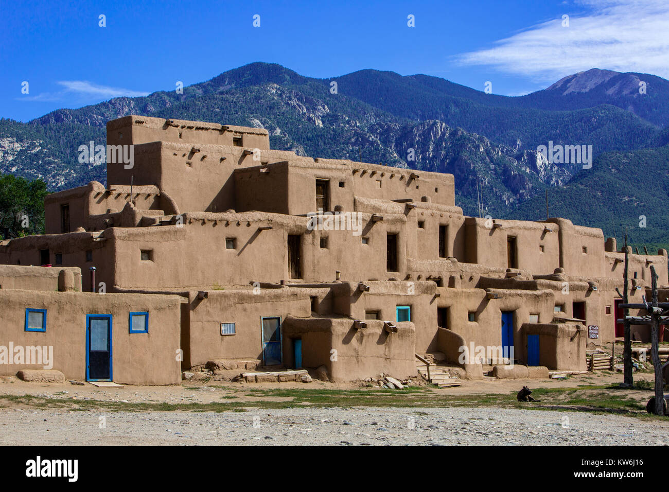 Taos Pueblo, Nuovo Messico, Stati Uniti Foto Stock