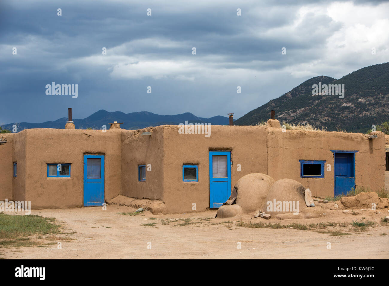 Taos Pueblo, Nuovo Messico, Stati Uniti Foto Stock