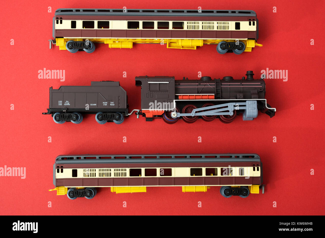 Giocattoli retrò classico set di treno Foto Stock