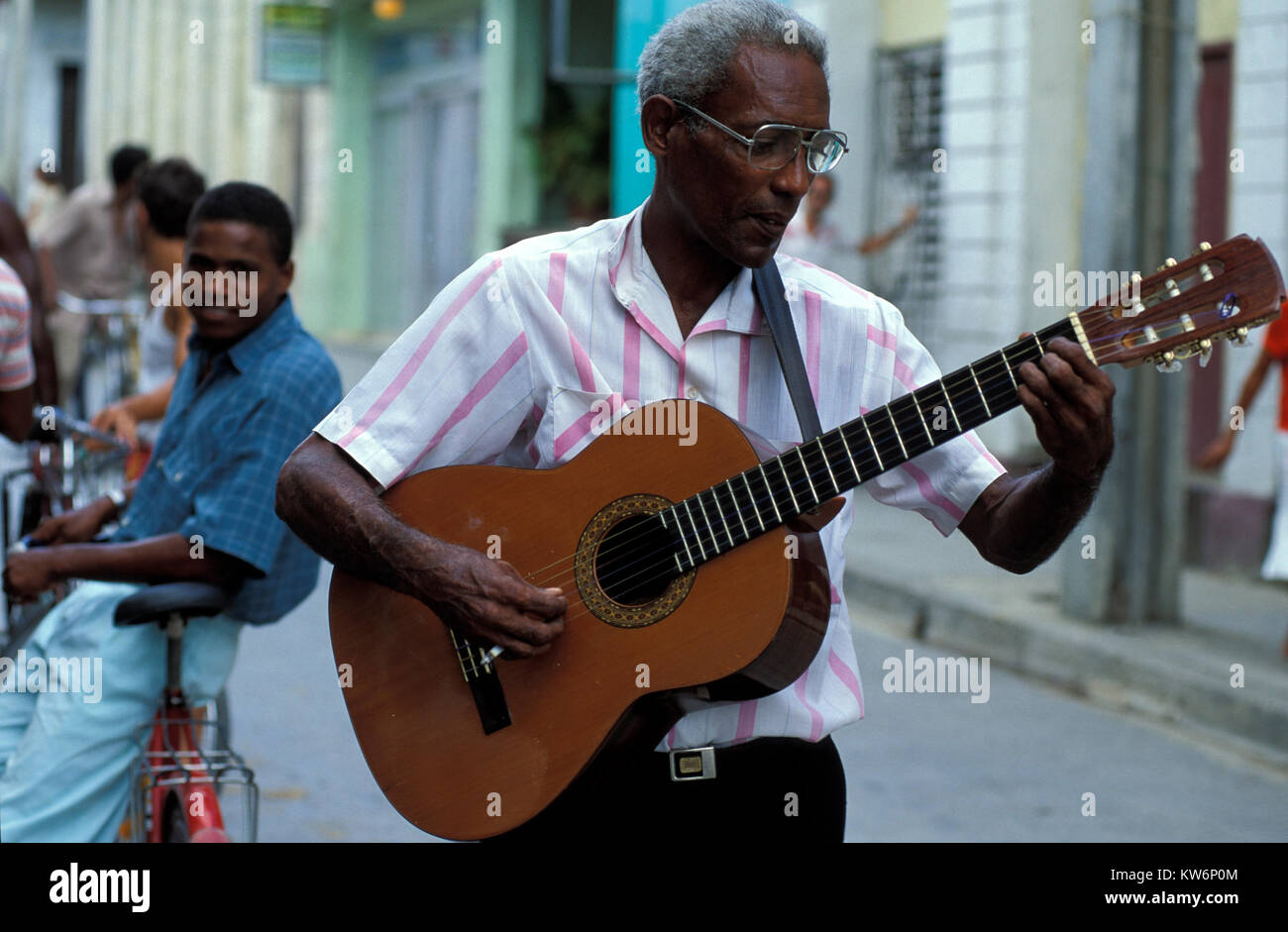 I musicisti a Guantánamo, a Cuba Foto Stock