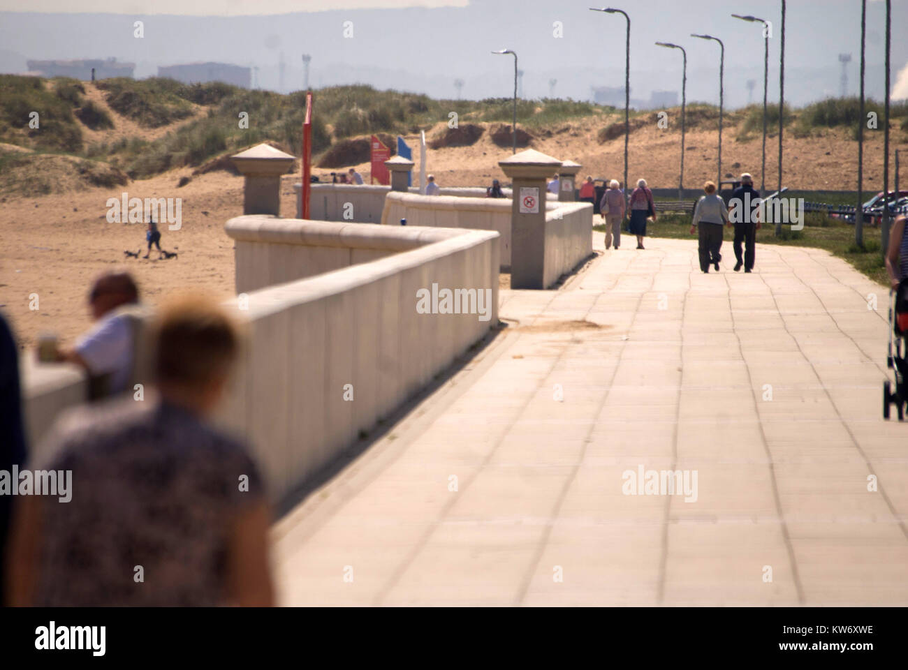 La promenade a Seaton Carew, County Durham Foto Stock