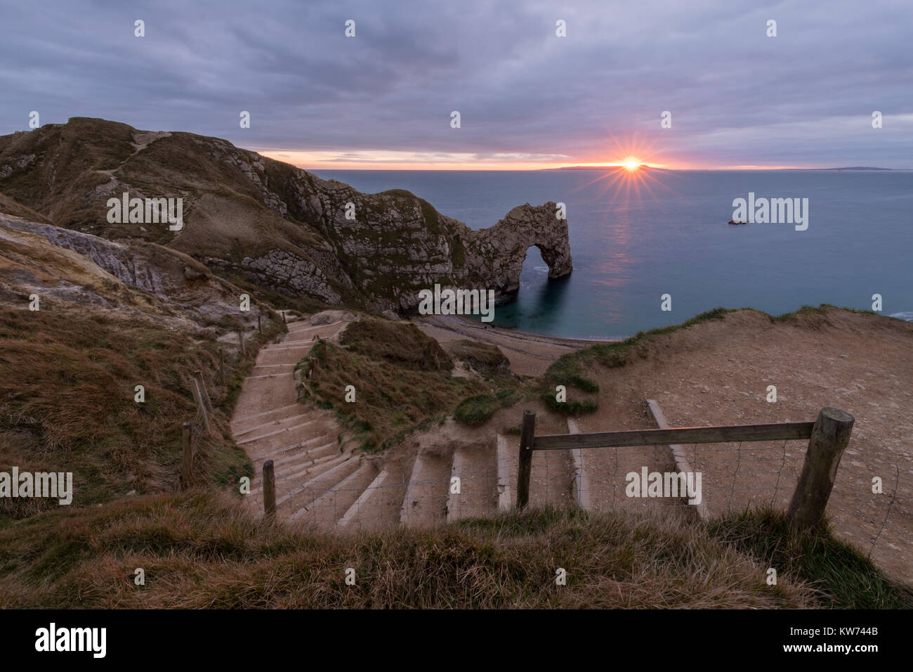 Durdle porta sul Jurassic Coast nel Dorset. Foto Stock