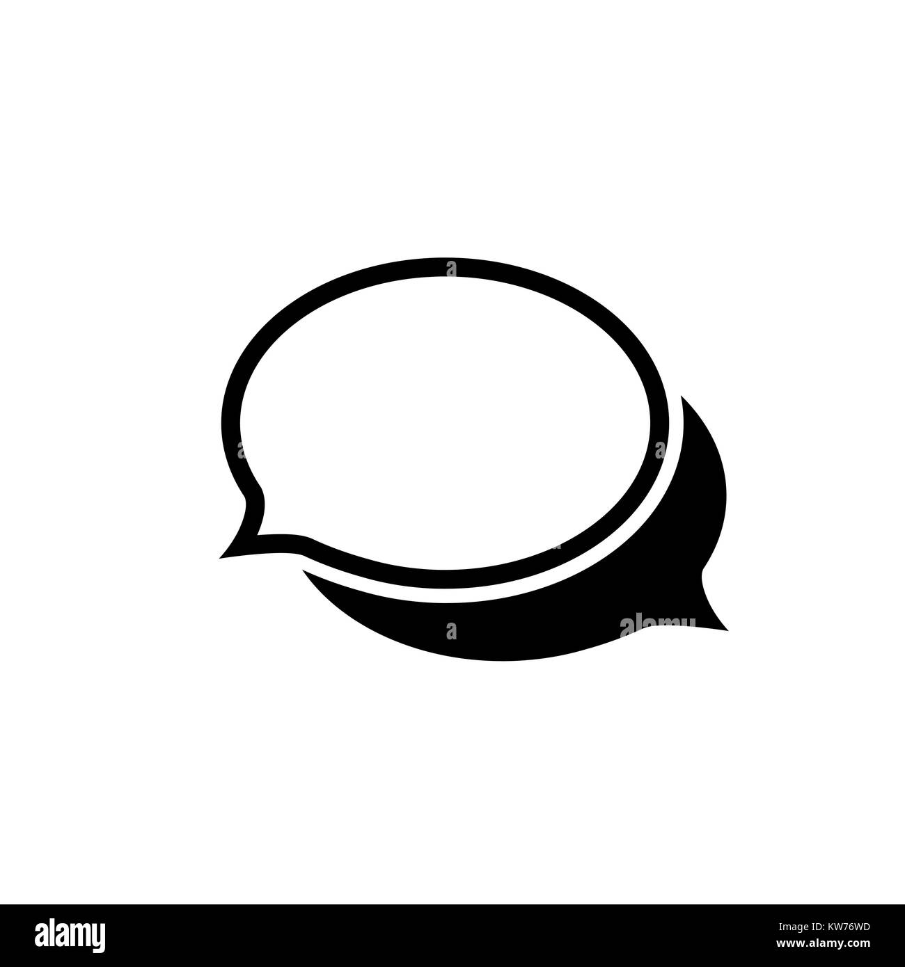 Icona Chat in stile appartamento. Comunicazione della bolla di chat Illustrazione Vettoriale
