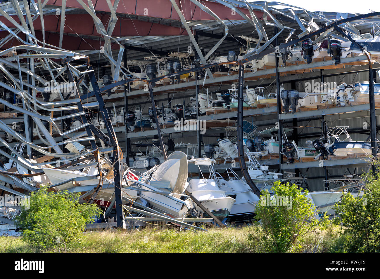 Uragano "Harvey" 2017 danni provocati dalla tempesta. Foto Stock
