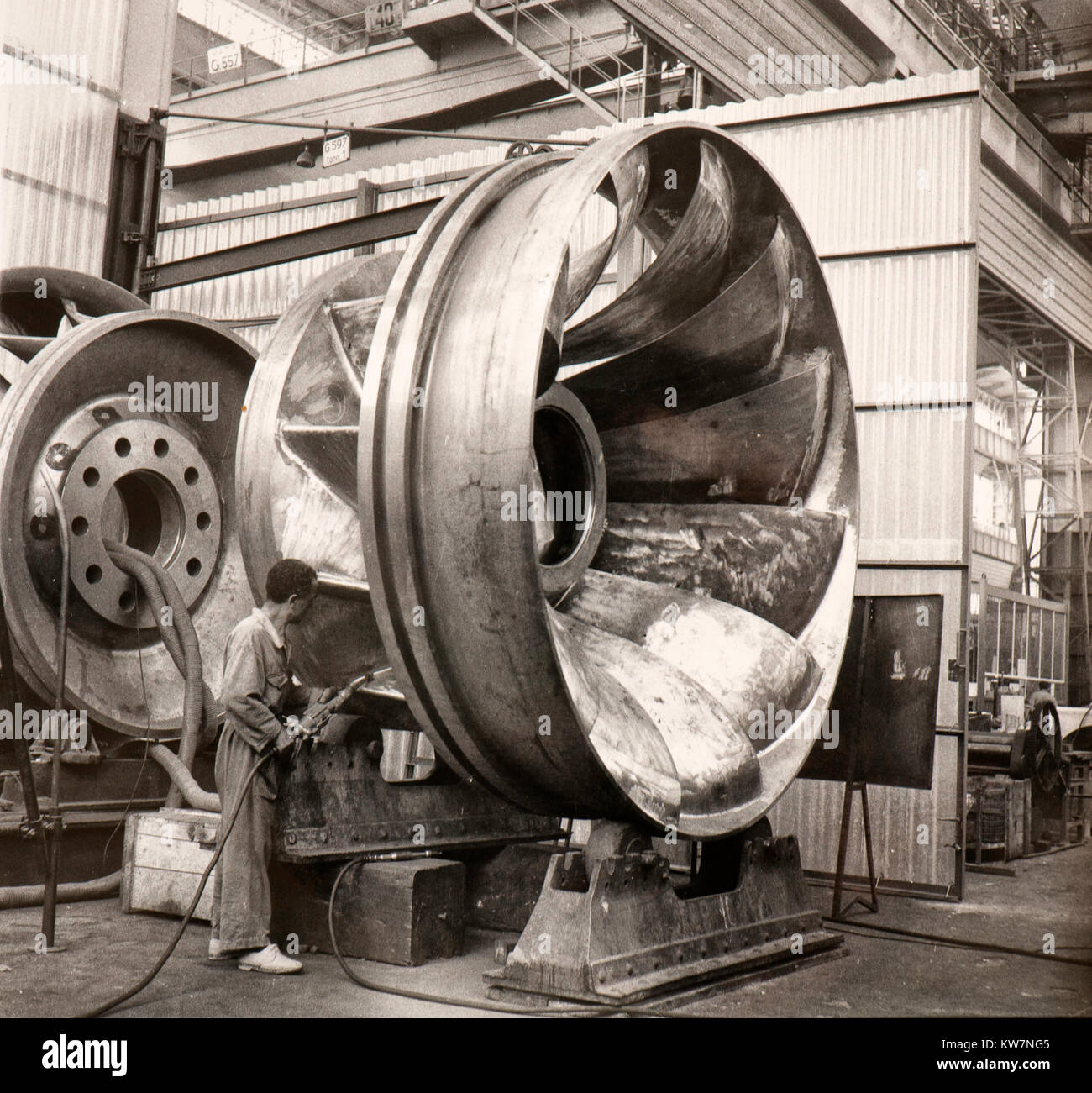 Turbine e macchinari pesanti prodotte da Franco Tosi industries (Legnano, Italia, 1960s) Foto Stock