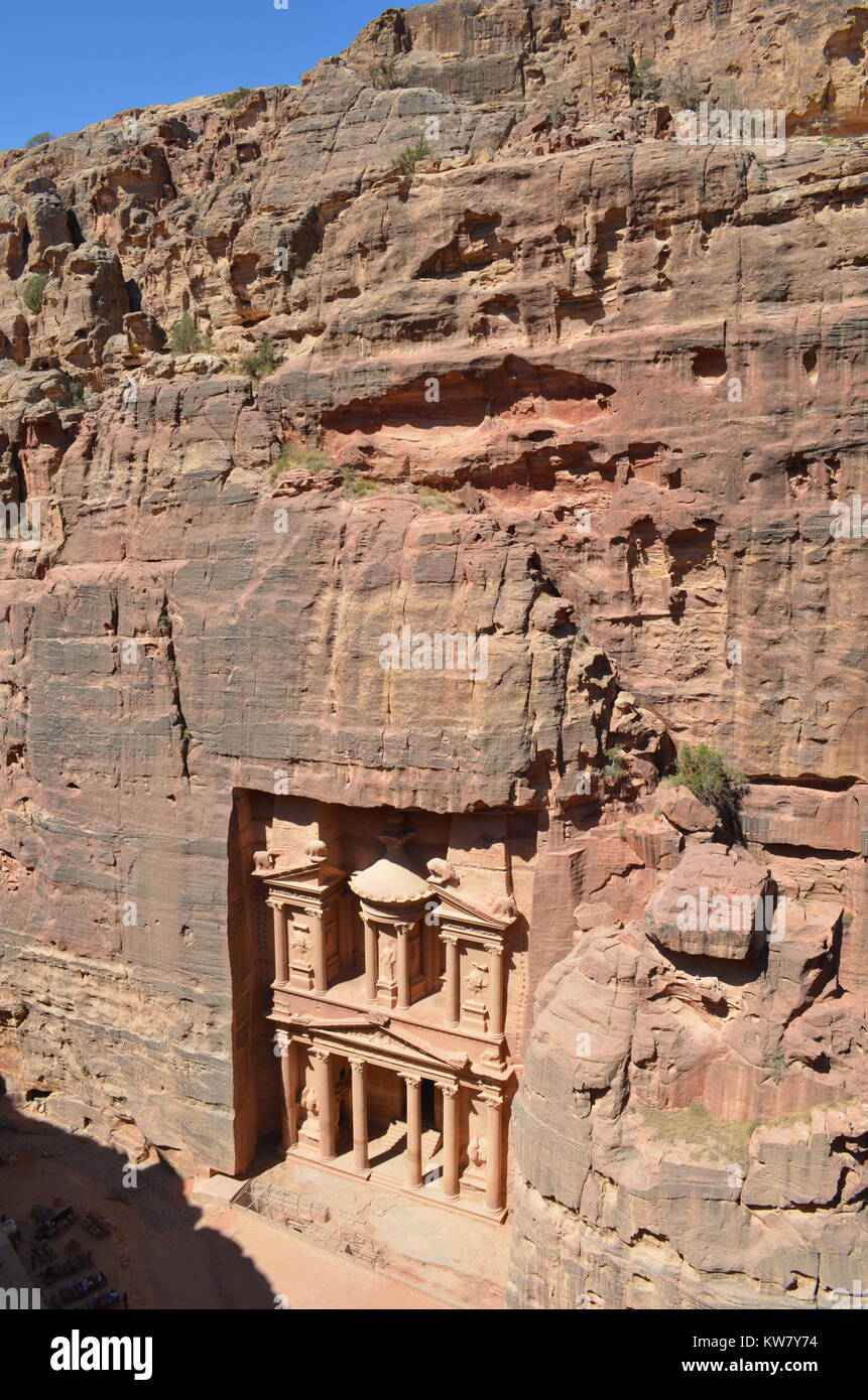 Petra UNESCO Wonder World Giordania Foto Stock